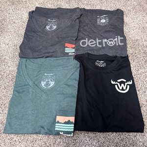 Moosejaw Women's Medium Short Sleeve Tee Set - Black, Gray, Green